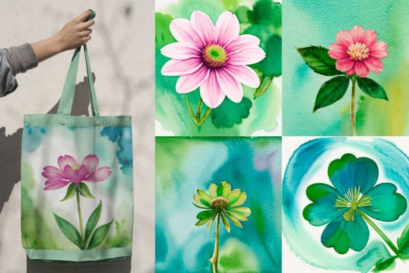 9 Watercolor Flower Floral: Artful Typography for Creatives