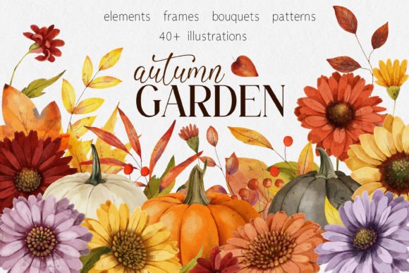 Autumn Garden Watercolor: A Display Font with Handcrafted Warmth