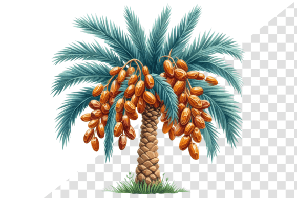 Eid Palm Bliss: Watercolor Date Delight