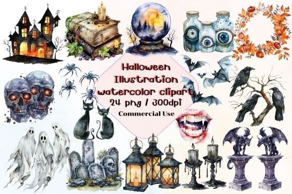 Halloween Illustration Watercolor Clipart: A Designer's Guide