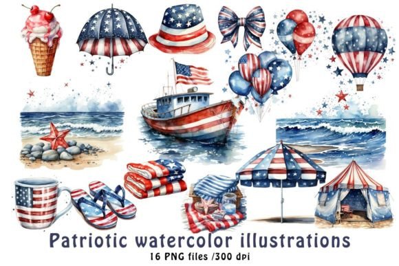 Patriotic Watercolor Illustrations: A Designer's Guide to Style, Use, and Pairing