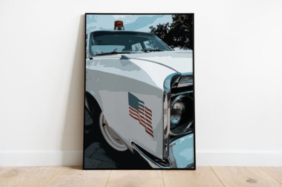 Retro Vintage Car Poster Watercolor: Texture & Nostalgia