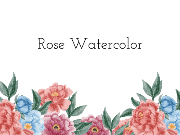 Rose Watercolor Flower: A Display Font with Organic Charm