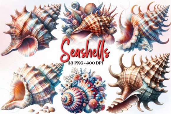 Seaside Beauty: Working with Seashells Watercolor Clipart