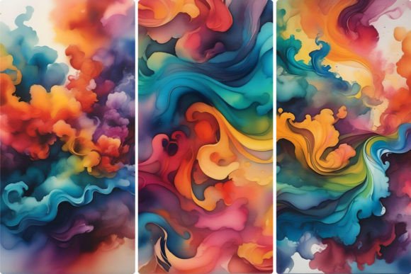 Smoke Splash Colors, Watercolor: A Fluid Typeface for Bold Branding