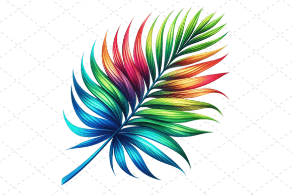 Tropical Palm Leaf Bliss Watercolor: Island Vibes in a Font