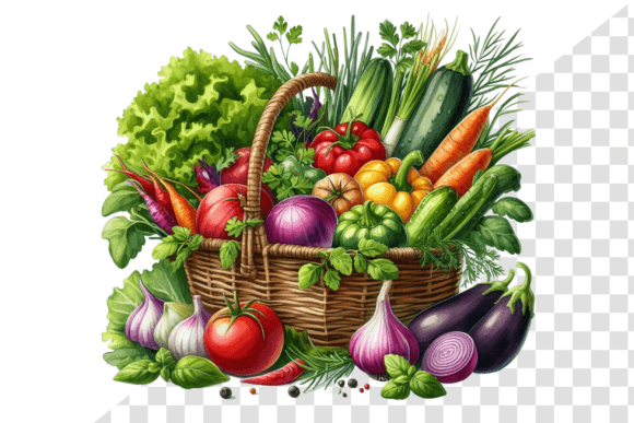 Veggie Basket Clip Fresh Watercolor: Crafting Authentic Visuals