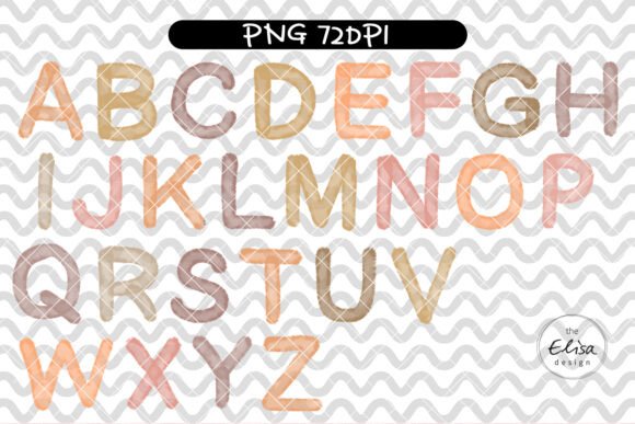 Watercolor Alphabet Clipart for Branding and Design Work