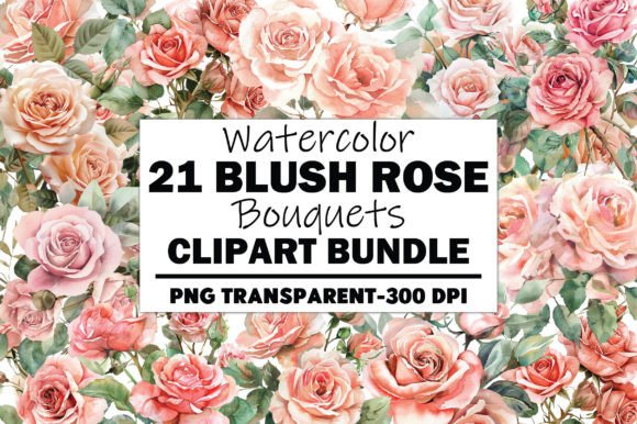 Watercolor Blush Rose Bouquets Clipart: A Designer's Guide