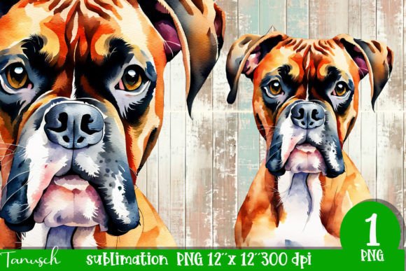 Watercolor BOXER Sublimation Brings Handcrafted Energy to Design