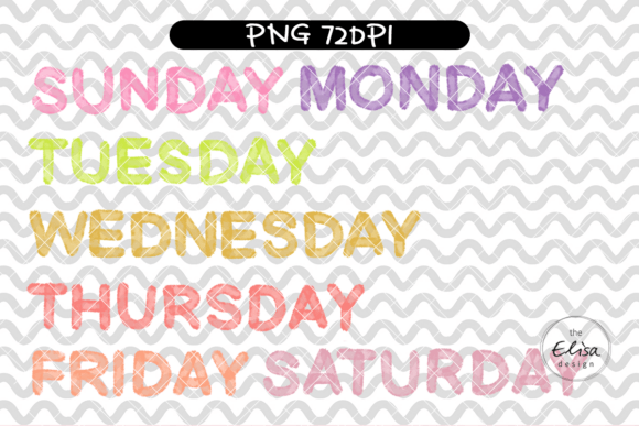 Watercolor Days of the Week Clipart2