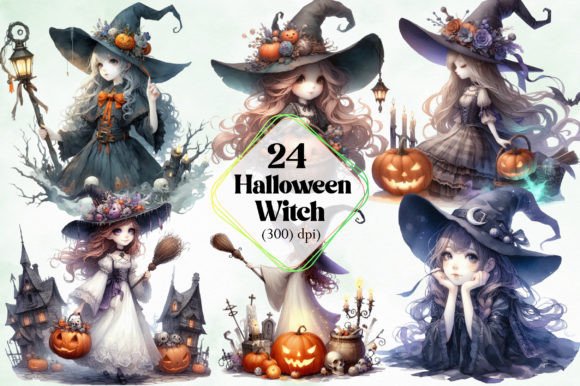 Watercolor Halloween Witch: A Playful Font with Handcrafted Charm