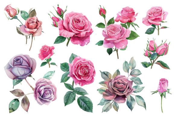 Watercolor Rose Typeface for Branding