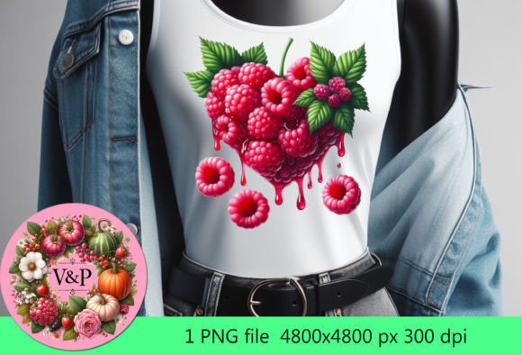 Watercolor Summer Ice-cream Raspberry