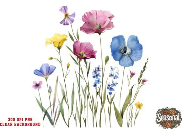 Watercolor Wildflower Border Printable