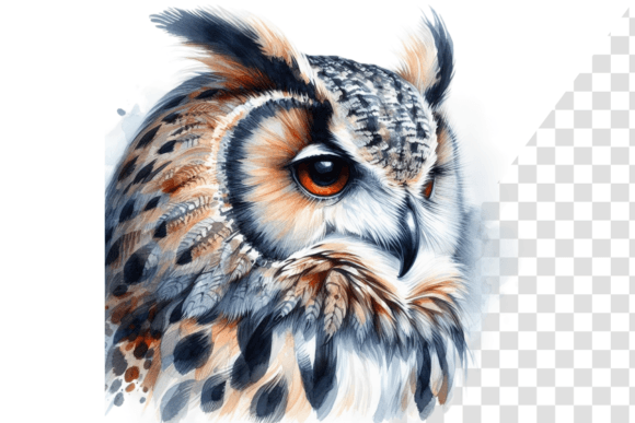 Wise Owl Reflections Watercolor Art: A Display Font with Character
